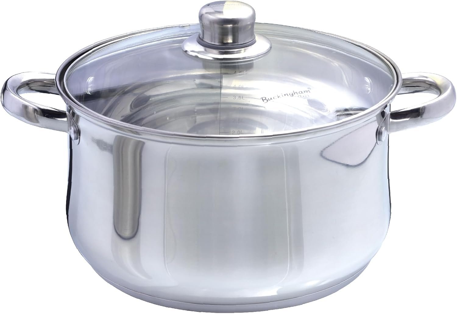 Deep Casserole Dish Mirror Finish with Glass Lid